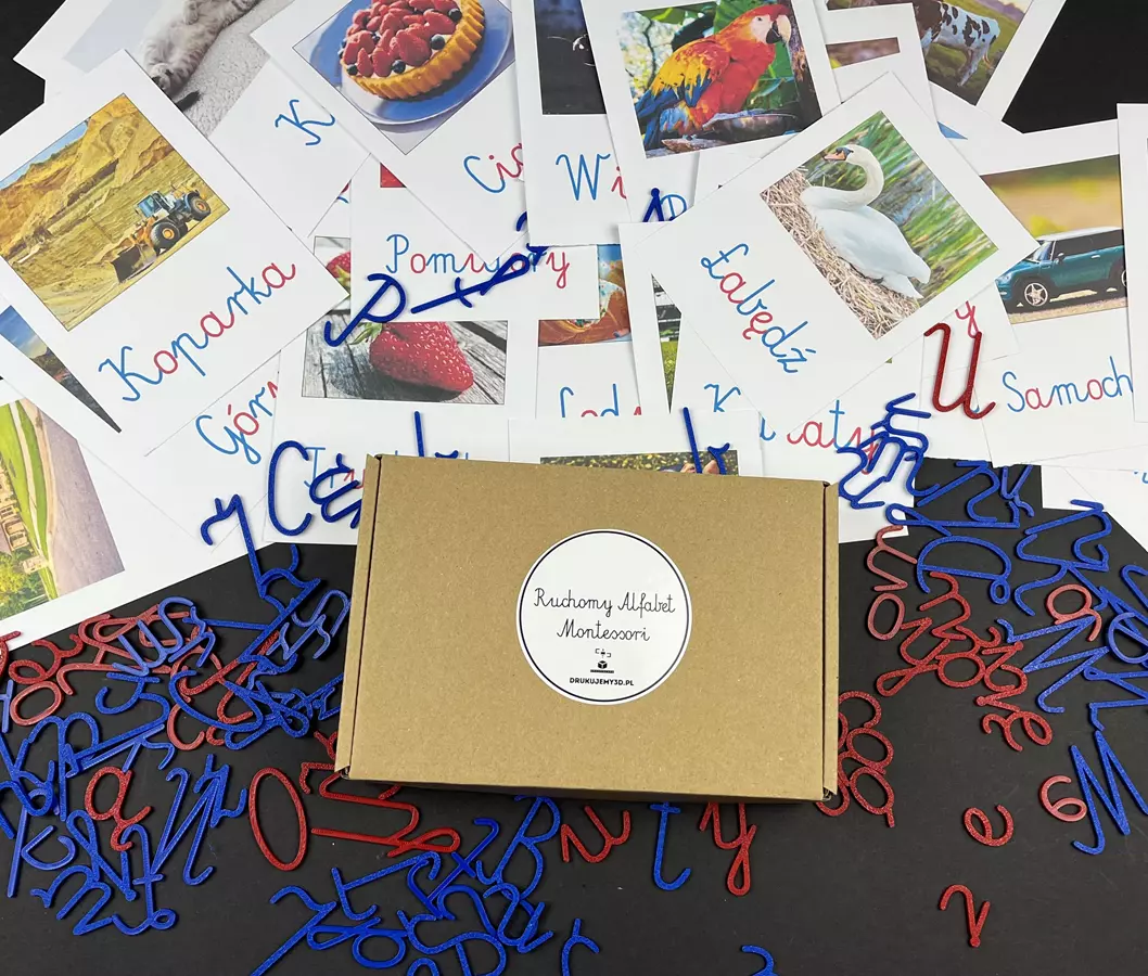 Ruchomy Alfabet Montessori - Zestaw liter